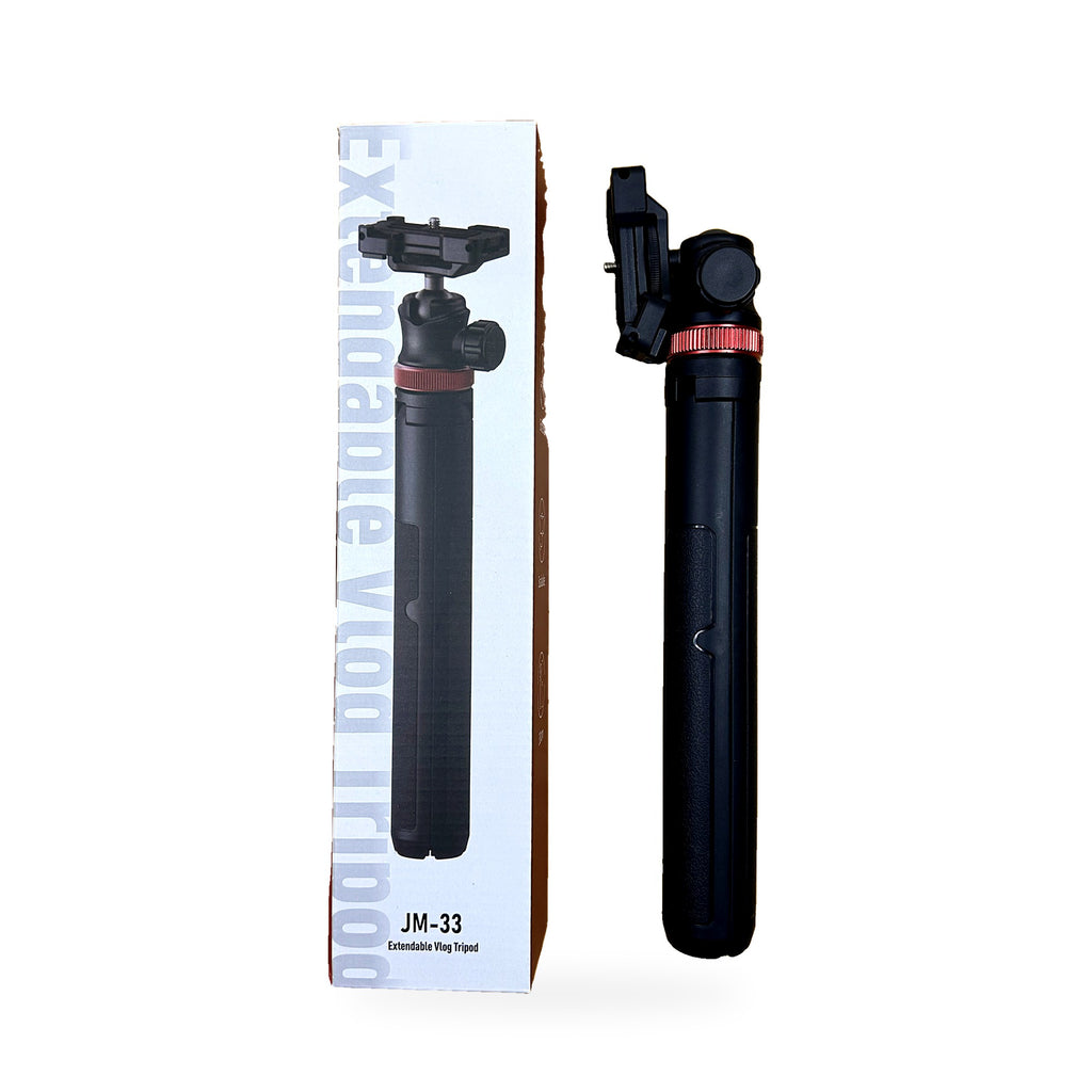 JM-33 tripod next to its box