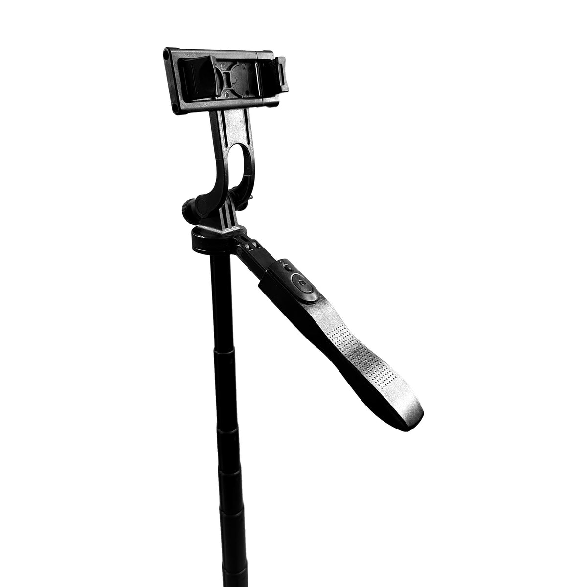 L16 phone clamp and handle at an angle
